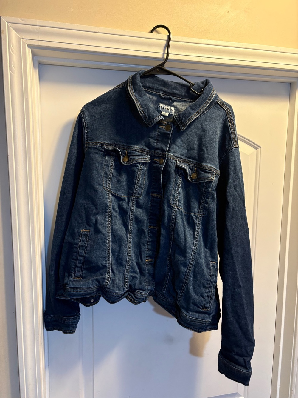 Women’s Dark Blue Denim Jacket - Classic Casual